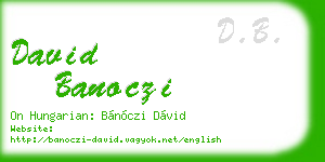 david banoczi business card